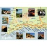 Carte postale CPM avec carte illustrée de l'Algarve Ouest et sites touristiques du Portugal