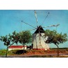Carte postale CPSM Portugal moulin à vent traditionnel Moinho de Vento