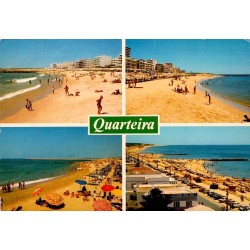 Carte postale CPSM Quarteira Algarve Portugal quatre vues de la plage