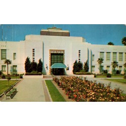City Hall de Santa Monica et jardin des roses Californie Carte Postale CPSM circulée de 1955