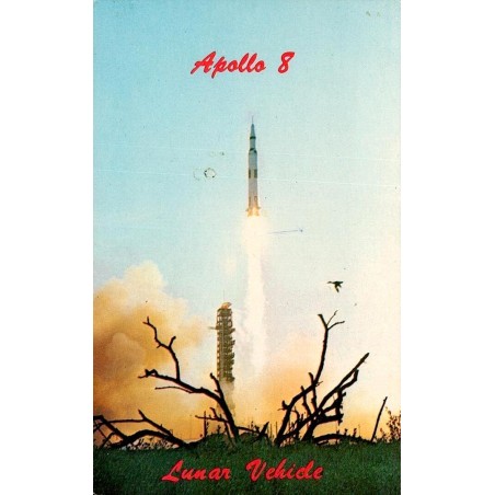 Lancement d'Apollo 8 au Kennedy Space Center Floride Carte Postale CPM