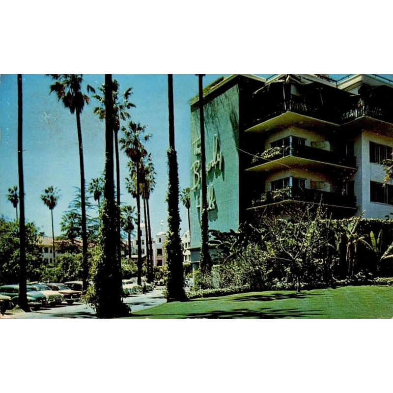 Carte postale CPSM Beverly Hills Hotel Californie États-Unis circulée en 1954
