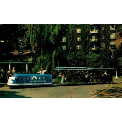Carte postale Sheraton-Park Hotel petit train Washington D.C. États-Unis
