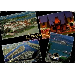 Carte postale California montage San Diego Hollywood San Francisco Marina del Rey