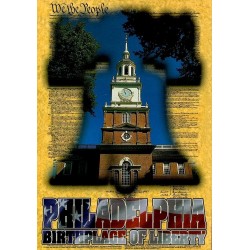 Carte postale Philadelphia Birthplace of Liberty Independence Hall Pennsylvanie États-Unis