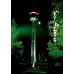 Carte postale Tower of the Americas San Antonio Texas vue nocturne