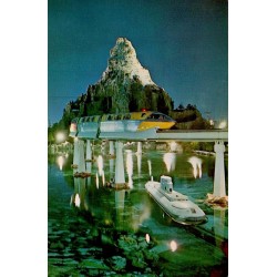 Carte postale Disneyland Anaheim Matterhorn Mountain Monorail Californie