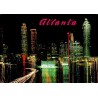 Carte postale Atlanta Géorgie skyline de nuit États-Unis