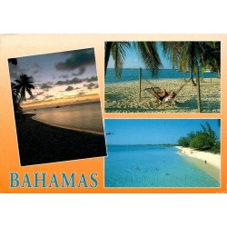 Carte postale Bahamas plages tropicales et palmiers