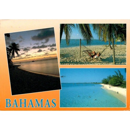 Carte postale Bahamas plages tropicales et palmiers