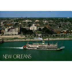 Carte postale New Orleans bateau à aubes Natchez Mississippi Louisiane