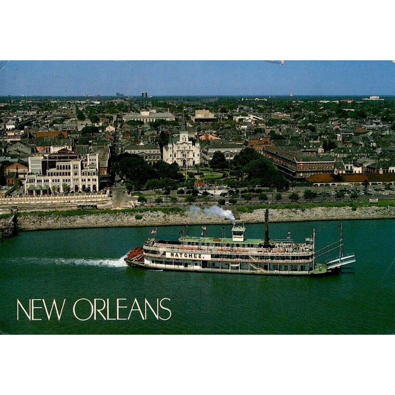 Carte postale New Orleans bateau à aubes Natchez Mississippi Louisiane