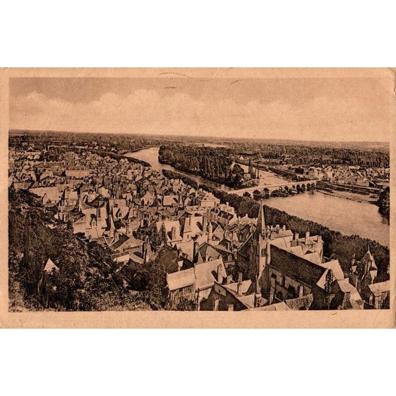 9 CHINON - Quartier et Église St Maurice la vienne et Pont de la "Nonnain"