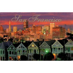 Carte postale moderne San Francisco Painted Ladies Alamo Square Californie