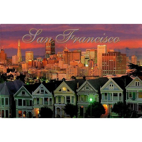 Carte postale moderne San Francisco Painted Ladies Alamo Square Californie