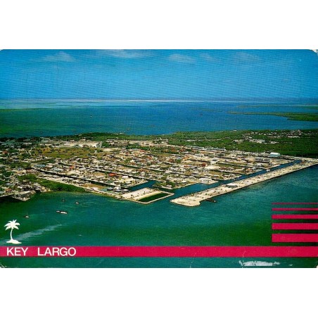 Carte postale Key Largo Floride vue aérienne Florida Keys États-Unis