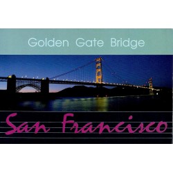Carte postale moderne Golden Gate Bridge San Francisco de nuit non circulée