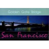 Carte postale moderne Golden Gate Bridge San Francisco de nuit non circulée