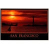 Carte postale moderne Golden Gate Bridge au coucher du soleil San Francisco non circulée