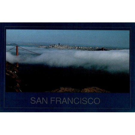 Carte postale moderne Golden Gate Bridge dans le brouillard San Francisco Californie