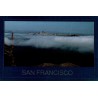 Carte postale moderne Golden Gate Bridge dans le brouillard San Francisco Californie