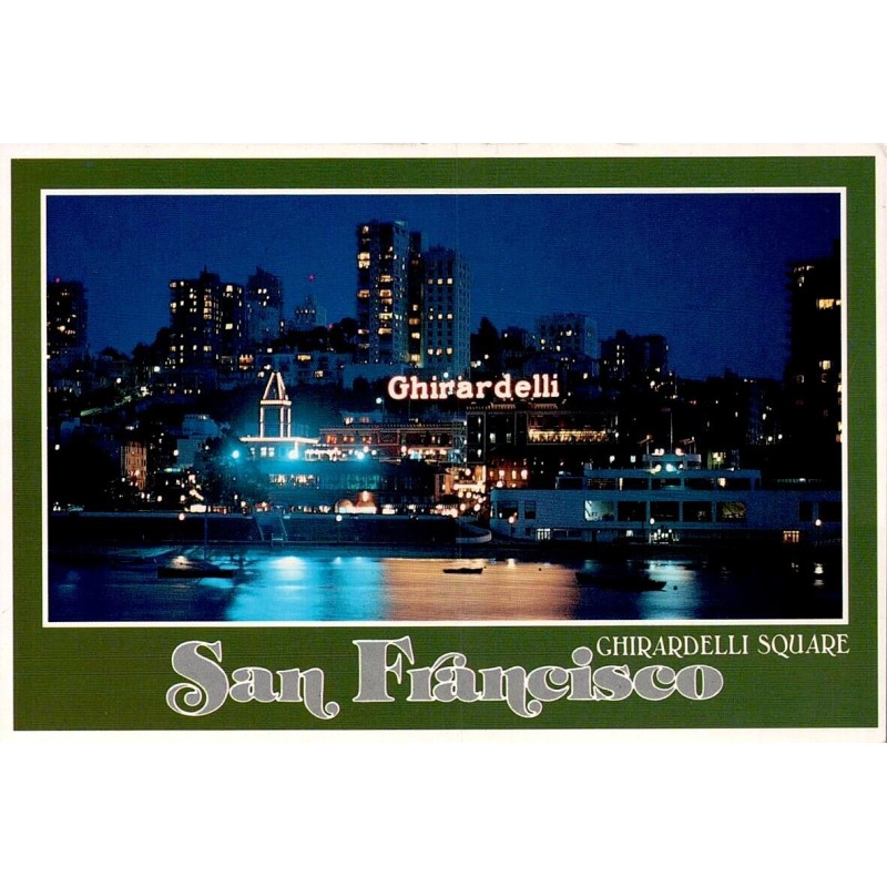 Carte postale moderne Ghirardelli Square de nuit San Francisco Californie