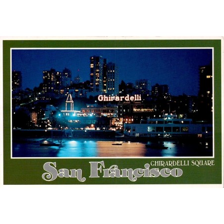 Carte postale moderne Ghirardelli Square de nuit San Francisco Californie
