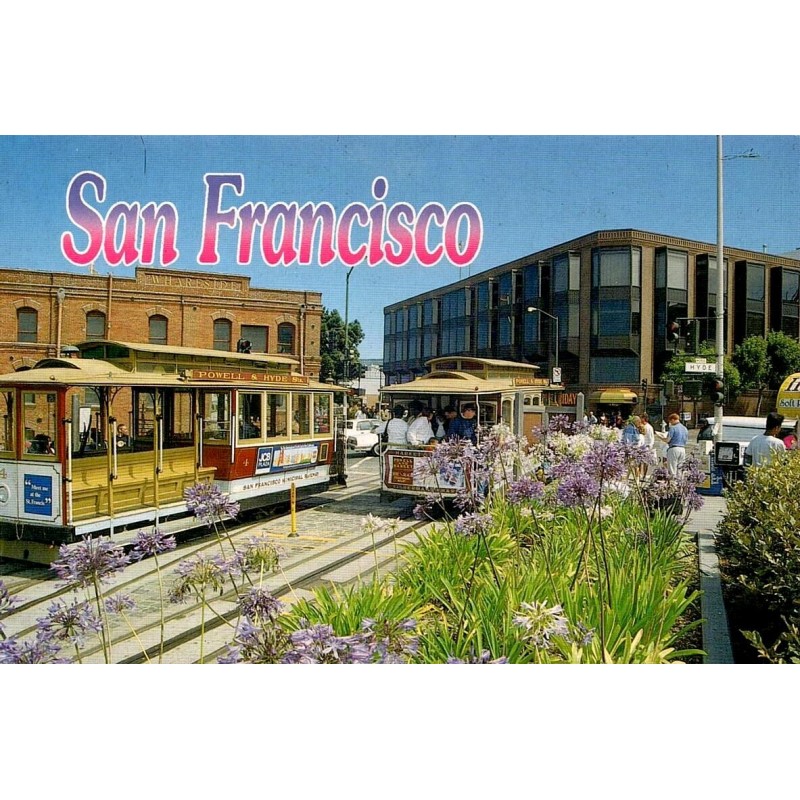 Carte postale moderne Cable Car Powell Hyde San Francisco Californie