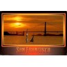 Carte postale moderne Golden Gate Bridge au coucher du soleil San Francisco circulée 1997