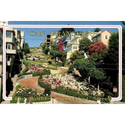 Carte postale moderne San Francisco Lombard Street The World's Crookedest Street Californie