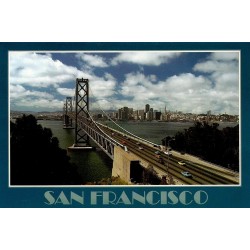 Carte postale moderne San Francisco Oakland Bay Bridge skyline Californie