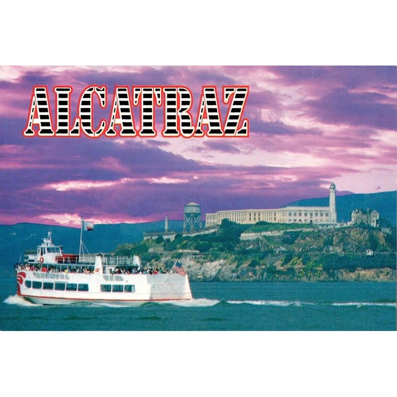 Carte postale moderne Alcatraz San Francisco baie de Californie ferry touristique