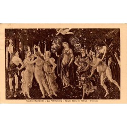 Carte postale ancienne Sandro Botticelli La Primavera Galerie des Offices Florence Italie