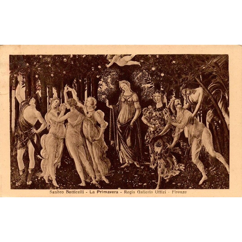 Carte postale ancienne Sandro Botticelli La Primavera Galerie des Offices Florence Italie