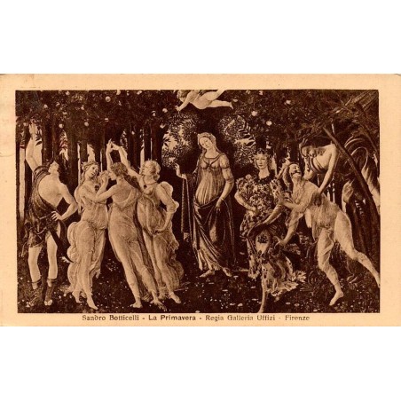 Carte postale ancienne Sandro Botticelli La Primavera Galerie des Offices Florence Italie