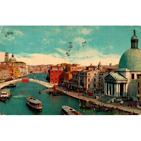 Carte postale CPSM Venise Ponte degli Scalzi Grand Canal Italie 1963