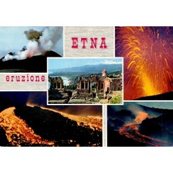 Carte postale moderne Etna éruption volcan Sicile Italie