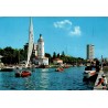 Carte postale CPSM Rimini Porto Canale phare port Italie