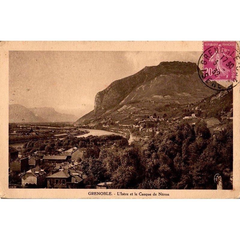 Carte postale ancienne Grenoble Isère Casque de Néron paysage alpin