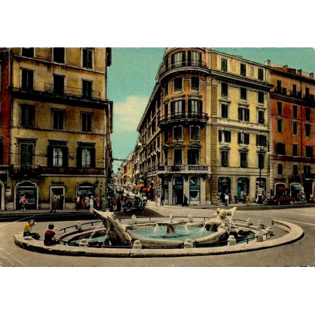 Carte postale moderne Rome Piazza di Spagna Fontana della Barcaccia Italie