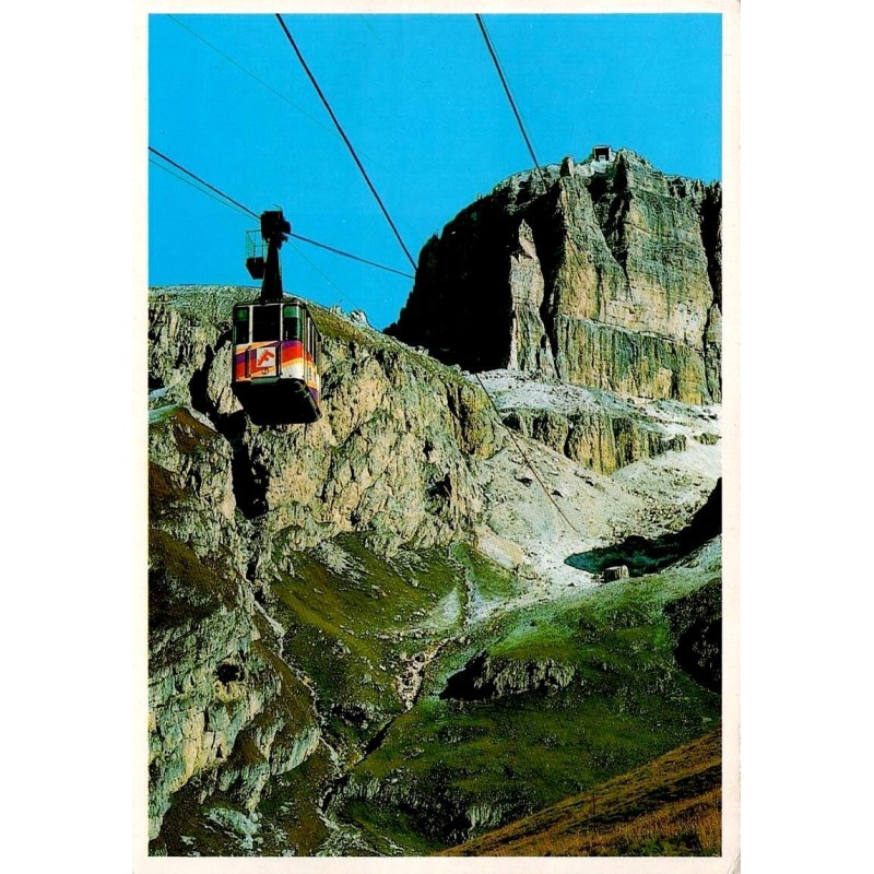 Téléphérique du Sass Pordoi dans les Dolomites Italie Carte Postale CPSM