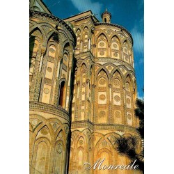 Monreale absides extérieures cathédrale Sicile Italie carte postale moderne