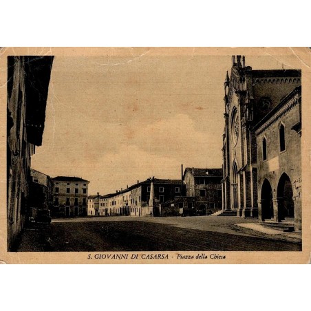 S Giovanni di Casarsa Piazza della Chiesa Italie carte postale ancienne