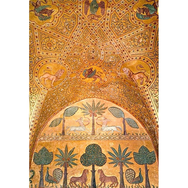 Palerme Palazzo dei Normanni Salle de Roger mosaïques Sicile carte postale moderne