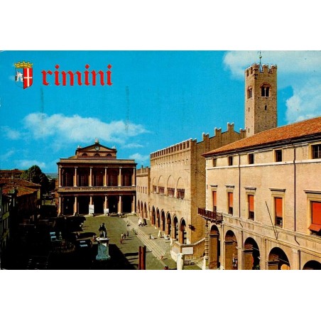 CPM Rimini Piazza Cavour Italie carte postale moderne circulée 1988