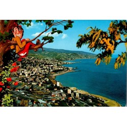 CPM Sanremo panorama da ponente Riviera dei Fiori Italie carte postale circulée 1974