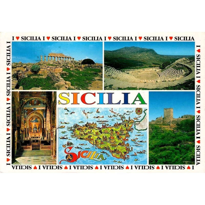 CPM Sicile Selinunte Segesta Palerme Enna carte postale moderne Italie