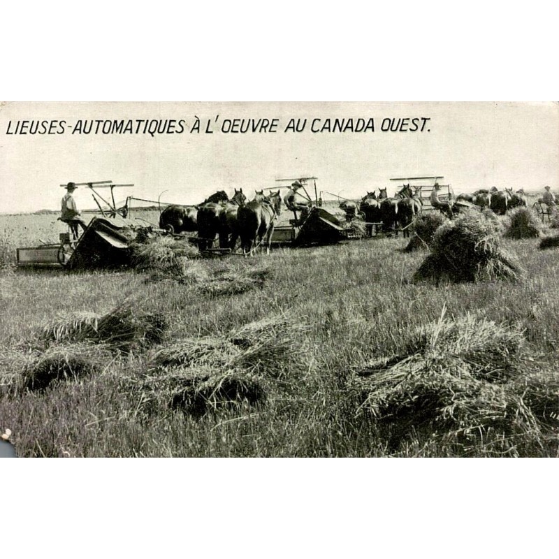 CPA lieuses automatiques en action dans les champs du Canada Ouest