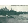 CPA Ottawa radeau de bois sur la rivière des Outaouais devant le Parlement du Canada
