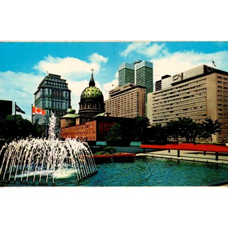 CPM Place du Canada avec la cathédrale Marie-Reine-du-Monde à Montréal Québec